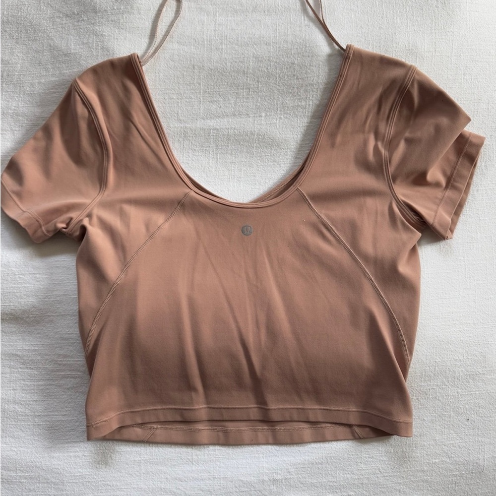 Lululemon Athletica Tan Backless Crop Tank Top